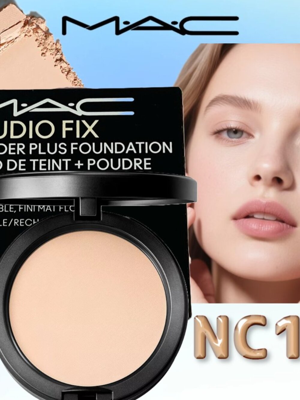 MAC Studio Fix Powder Plus Foundation ~ NC 1 *Original Formula* #6812 NIB 15g